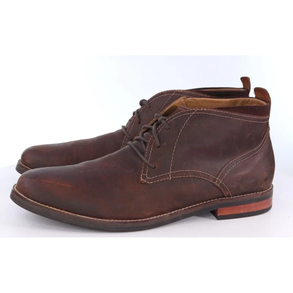 Cole Haan Ogden Stitch $180 Men's Chukka Boots Size 13 M Leather Brown C29881